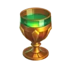 Złoty kielich z zielonym szkłem – symbol z gry Fat Pirate