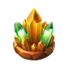 Kryształ w złotej podstawie – symbol z gry Fat Pirate