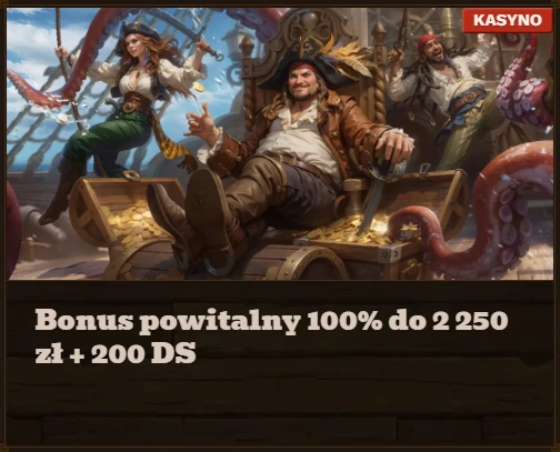 Fat Pirate Casino bonus powitalny 100% do 2 250 zł + 200 darmowych spinów